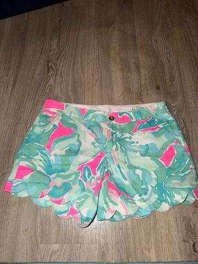 Lilly Pulitzer Pink & Mint Scallop Hem Skorts